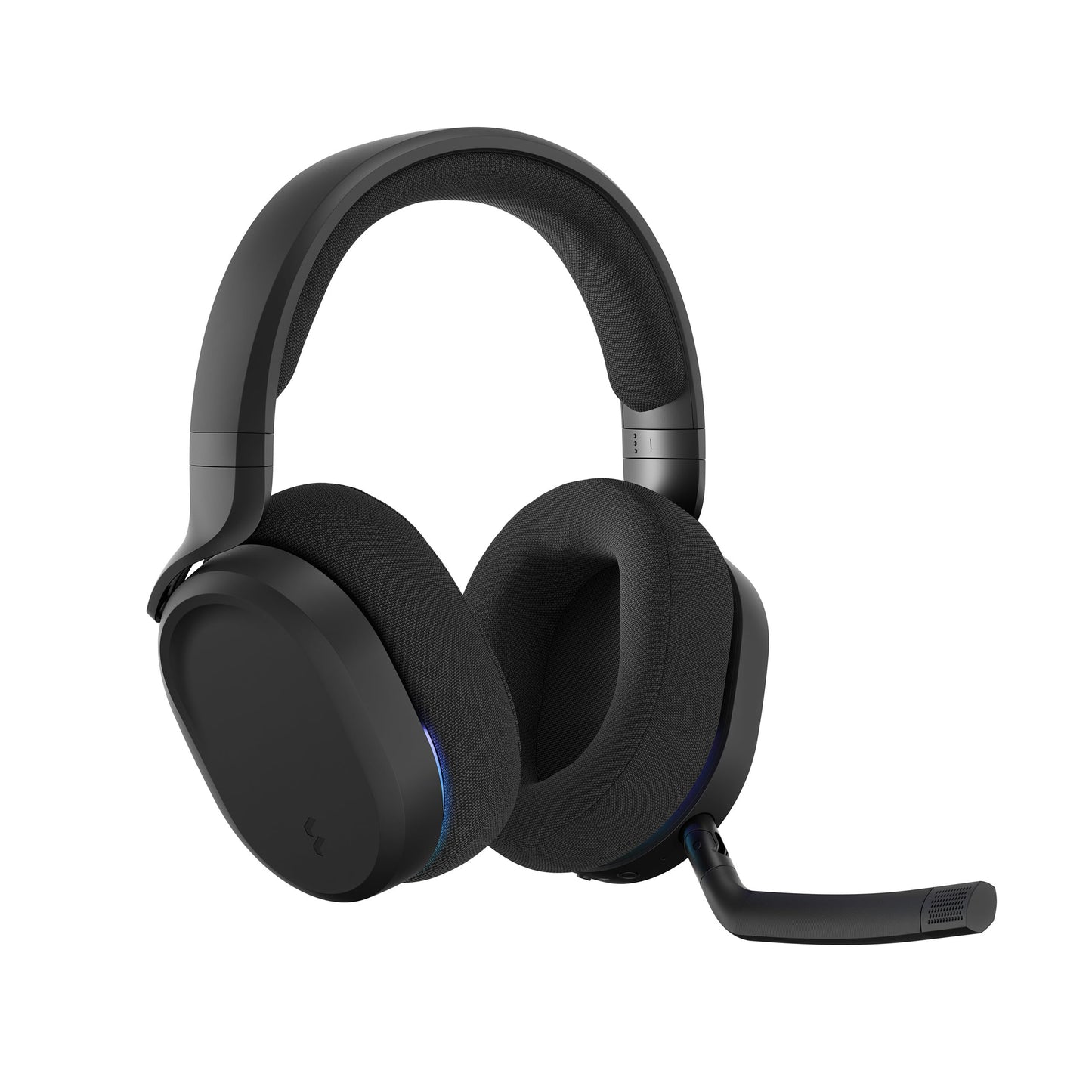 Fractal Design Scape Dark - Wireless PC Gaming Headset - Detachable Flip-to-Mute Microphone with Noise Cancellation - Battery Life Up to 40 Hours - Configurable Ambient Lighting - Black