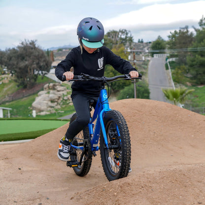 Glerc Mars Kids Mountain Bike, 20 Inch Fat Tire Bike for Teen Ages 6-12 Year Old, Bicycle with 2.8-Inch Wide Tires and 6 Speed Drivetrain, Blue