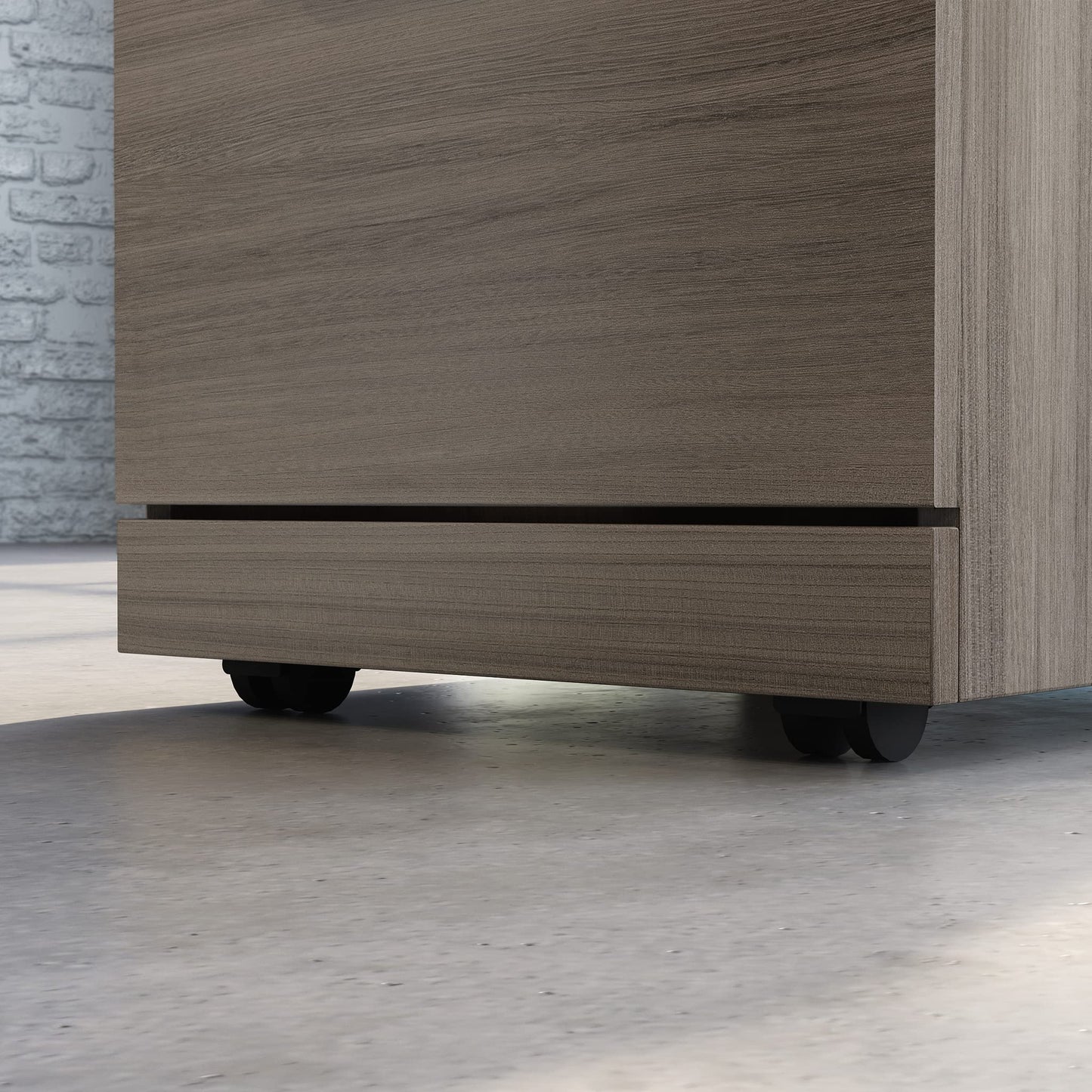 OfficeWorks by Sauder Affirm Mobile File, L: 15.55'' x W: 19.45'' x H: 28.43'', Hudson Elm Finish