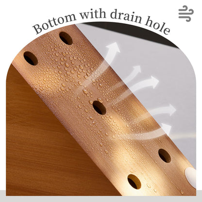 Kitsanery Knife Block Countertop Butcher's Knife Rack and Organizer 20 Slot Knife Holder Large Bamboo Knives Rack (Knife Not Included), Universal Knife Rack Strap
