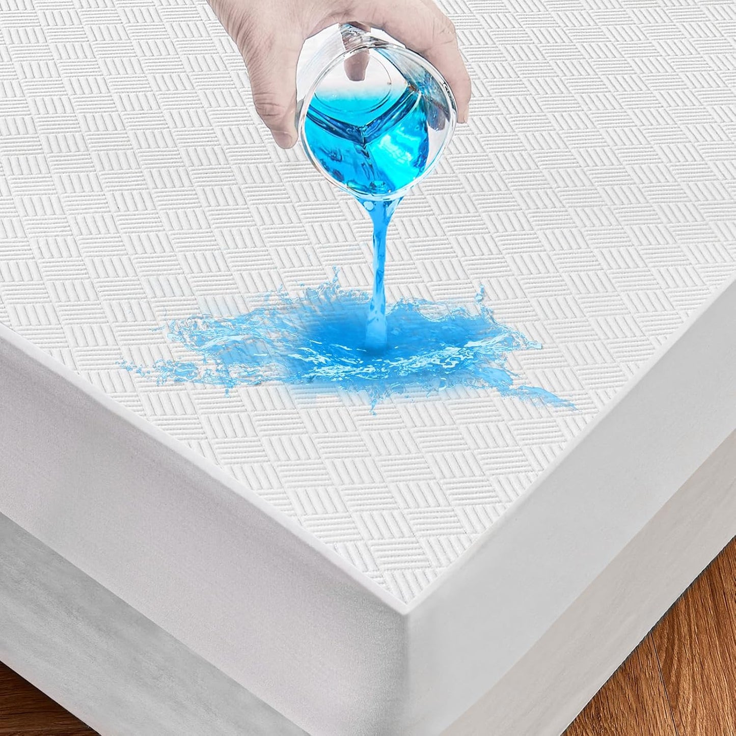 Waterproof Mattress Protector Full, Breathable 3D Air Fabric Cover, Noiseless Pad Fits Up to 18'' Deep Pocket Mattress