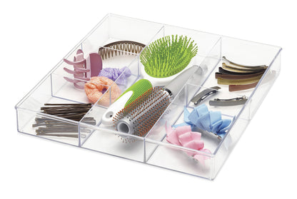 Whitmor 6-Section Clear Drawer Organizer