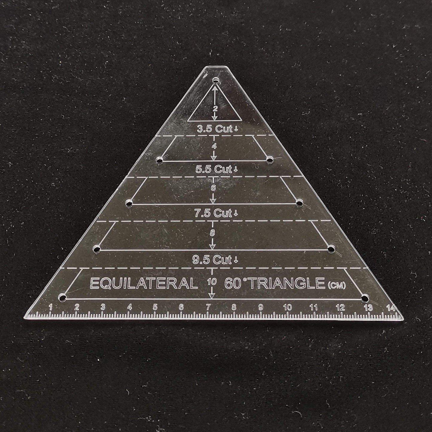 HONEYSEW Quilts Quilter's Ruler Hexagon Quilting Ruler Equilateral Traiangle Diamound (4PCS-Total)
