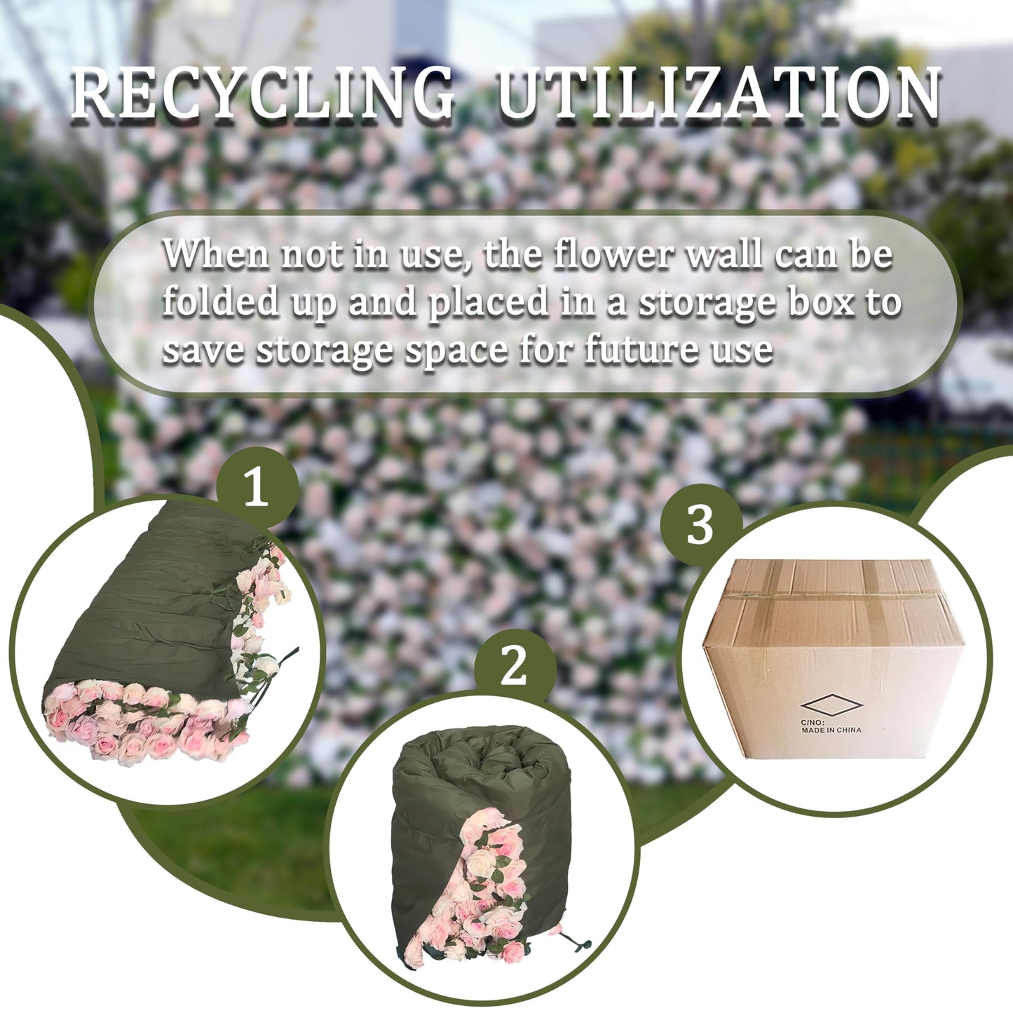 XINONE Artificial Flower Wall Panels 8x8 ft, Floral Backdrop 5D Silk Flower Wall for Wedding, Photo Booth, Baby Shower, Step and Repeat Wall Decor, Gorgeous Pink Greenery Mix, Fabric Backed, No Stand