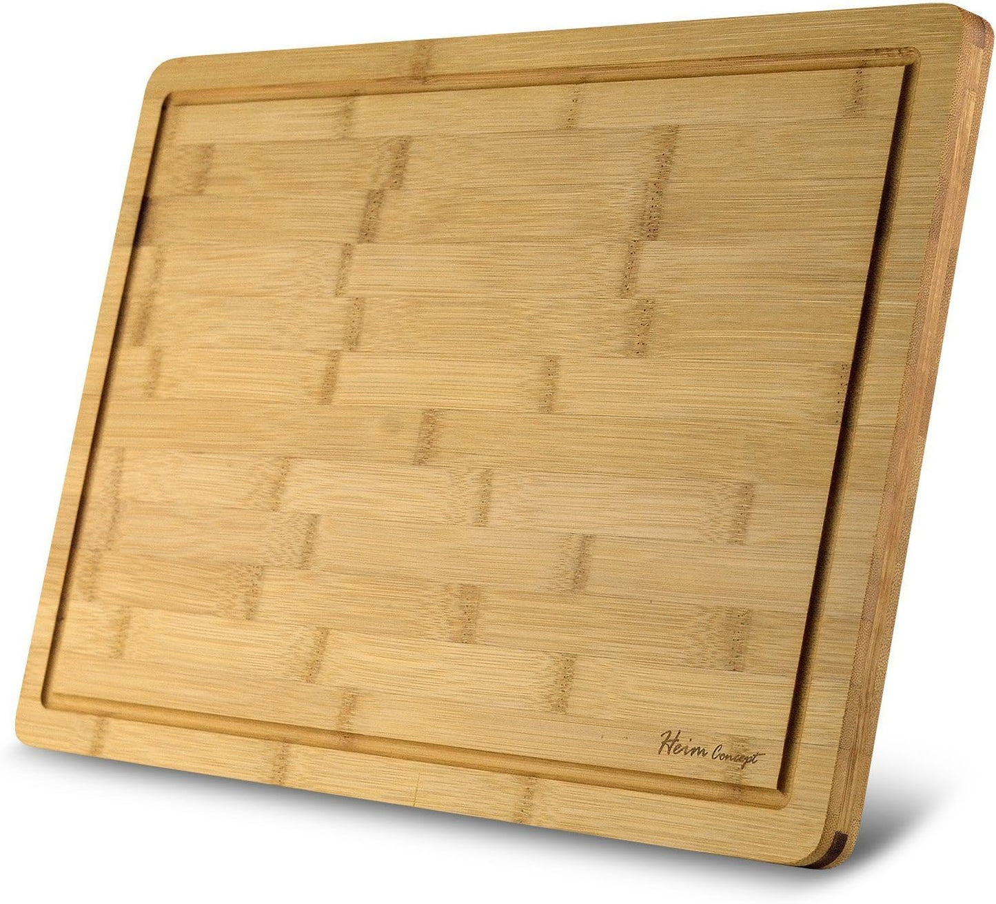 Heim Concept Organic Bamboo Cutting Boards, Extra Large Chopping Board with Juicy Groove, 18x12x3/4