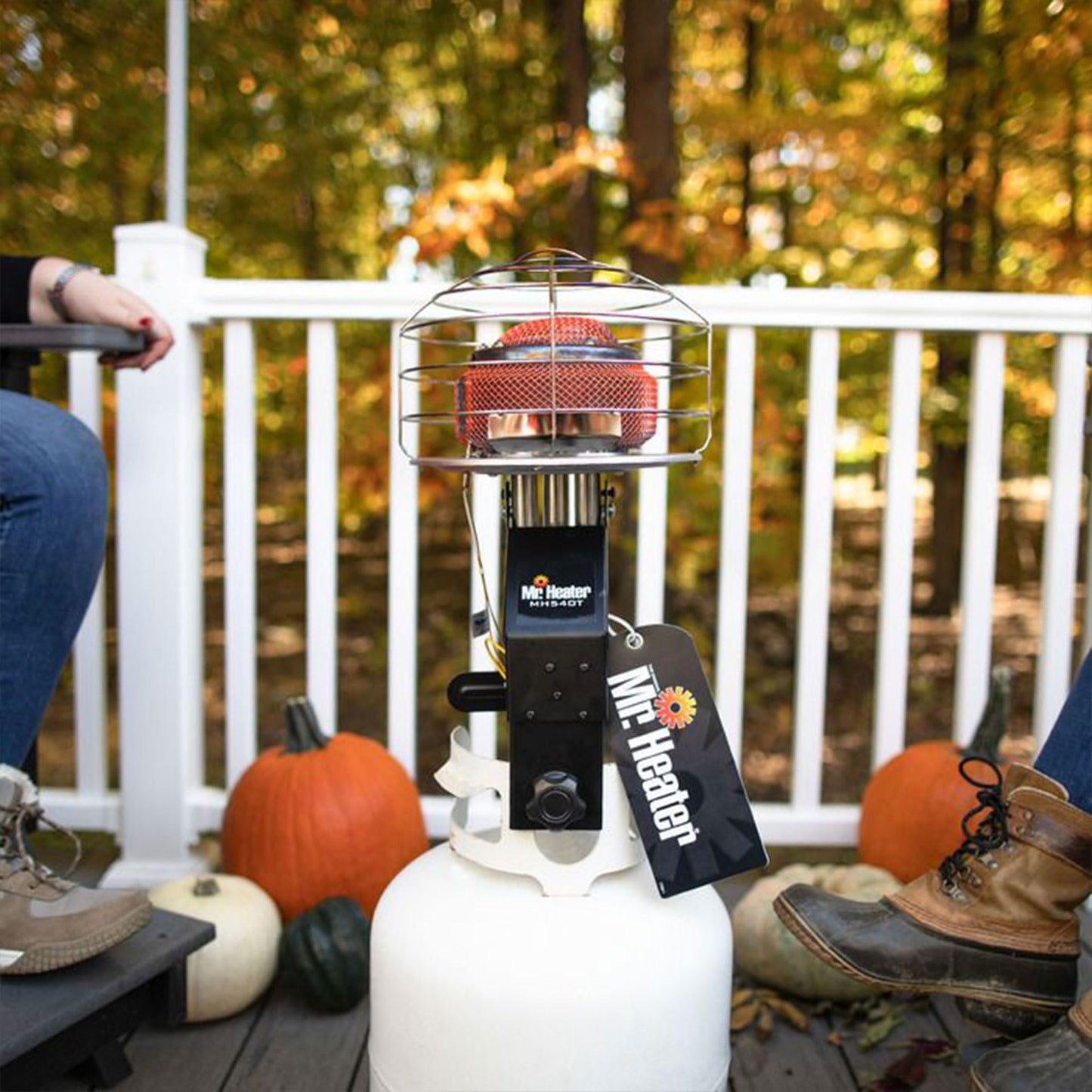 Mr. Heater MH540T 540-Degree 45,000 BTU Radiant Tank Top Portable Propane Heater For Sporting Events, Hunting, Fishing, Camping, Tailgating & Porches