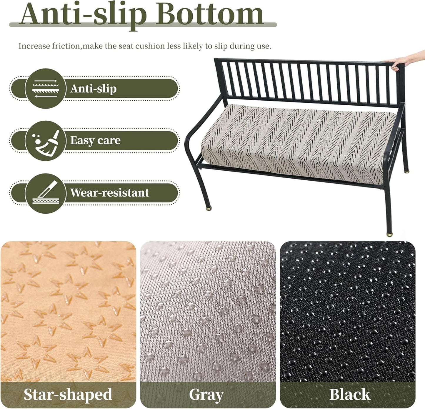 75D Custom Size Bench Cushion, Custom Bench Cushions for Indoor Furniture, Foam Furniture Window Seat Cushion
