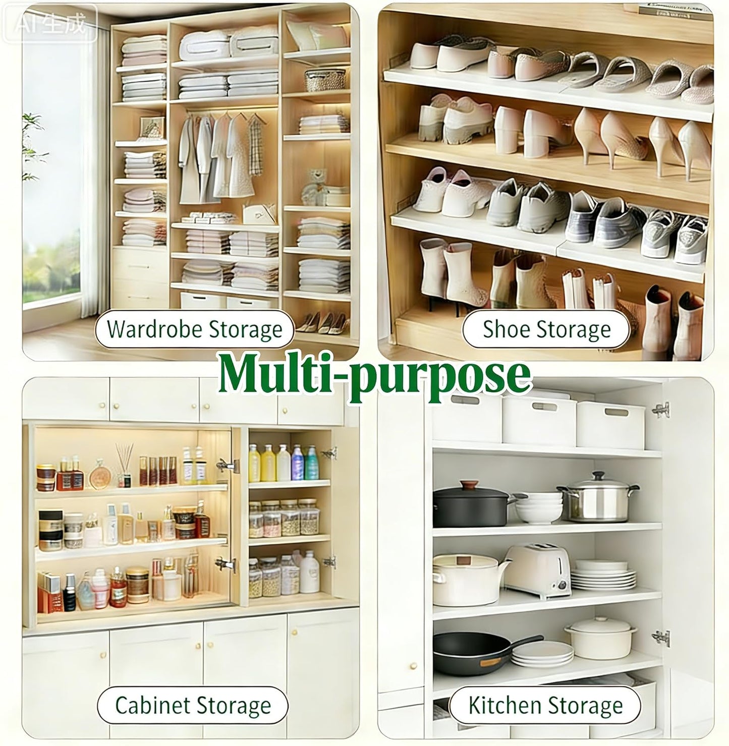 Closet 1 Pack Expandable Shelf Organizer, Adjustable Shelves Organizer, Storage Shelving Rack DIY Divider RV Separator