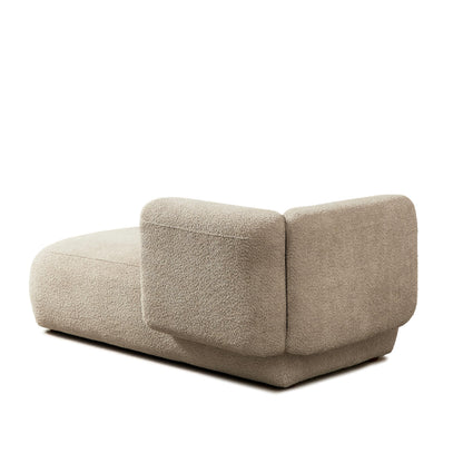 ERYE Boucle Upholstered Right Facing Chaise Lounge Indoor for Living Room Bedroom,Comfy Single Chaise Lounge Modern Leisure Recliner Sleeper Sofa Daybed, Easy Assemble