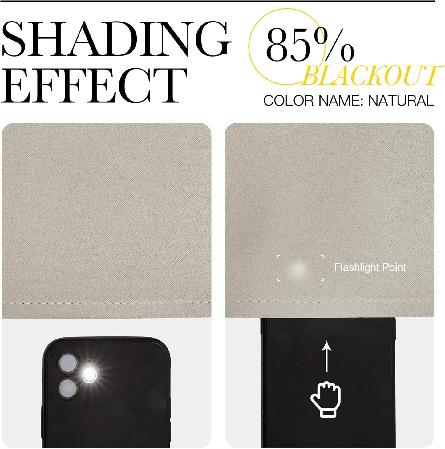 NICETOWN Blackout Curtains for Living Room, Room Darkening Window Panels, Easy-Care Thermal Insulated Drapes