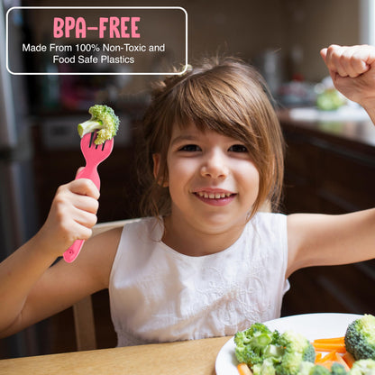 Toddler Travel Utensils with Case – BPA-Free Spoon & Fork Set for Kids, Portable Lunchbox Cutlery for Daycare, School & On-the-Go (Dishwasher Safe)