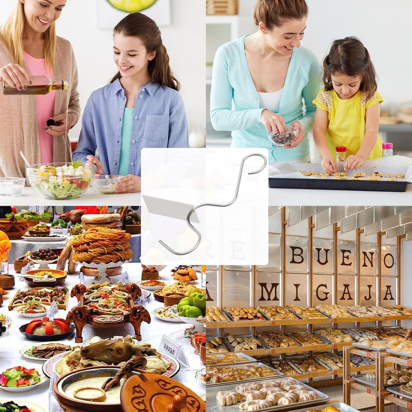 wanjiashanxuan Set Peanut Butter Stirrer Tool - Effortlessly Mixes Nut Butters, Perfect for Breads, Cakes & Cookies