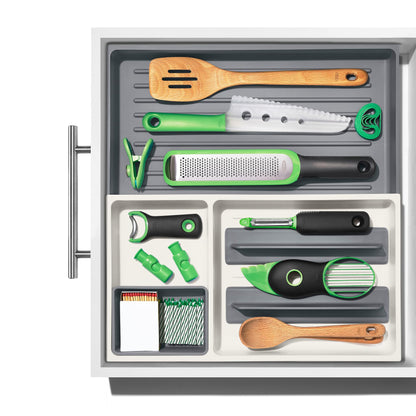 OXO Good Grips Drawer, Large Expandable Kitchen Tool Organizer, White