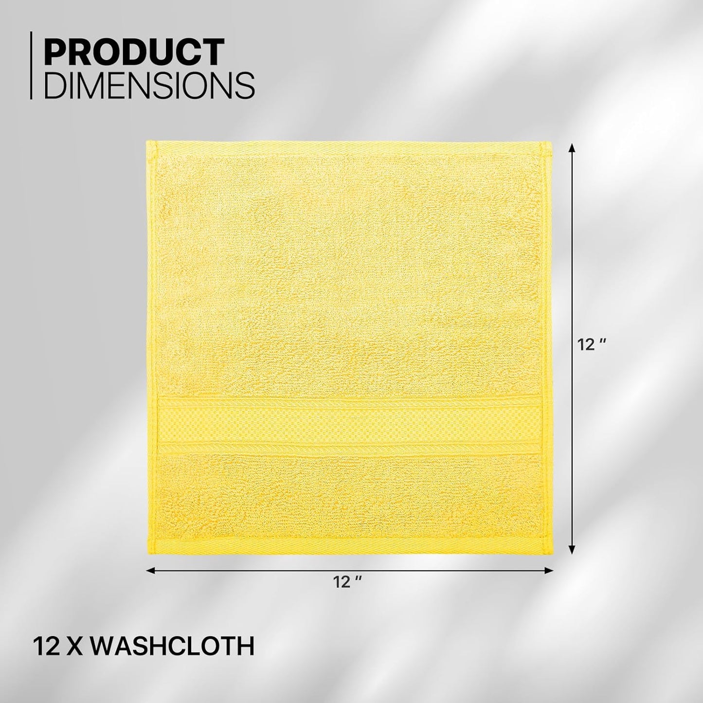 12-Piece 100% Set MoNiBloom Cotton Face Wash Cloth for Bathroom Home Hotel Spa Gym Yoga Shower Highly Absorbent Ultra