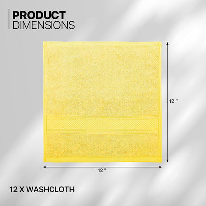 12-Piece 100% Set MoNiBloom Cotton Face Wash Cloth for Bathroom Home Hotel Spa Gym Yoga Shower Highly Absorbent Ultra