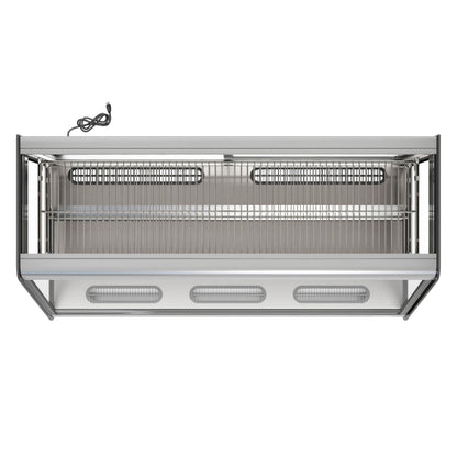 KoolMore 48 in. Refrigerated Bakery Display Case with Clear Glass Front, Sliding Rear Doors, LED Lighting, Adjustable Temperature, and Dual Shelving in Stainless-Steel, 7 cu. ft. (CDC-7C-SS)