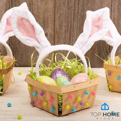 Top Home Store One Quart Wooden Gift Baskets (25 Pack); for Picking Fruit or Arts, Crafts and Decor; 5.75” Square Vented Wood Boxes