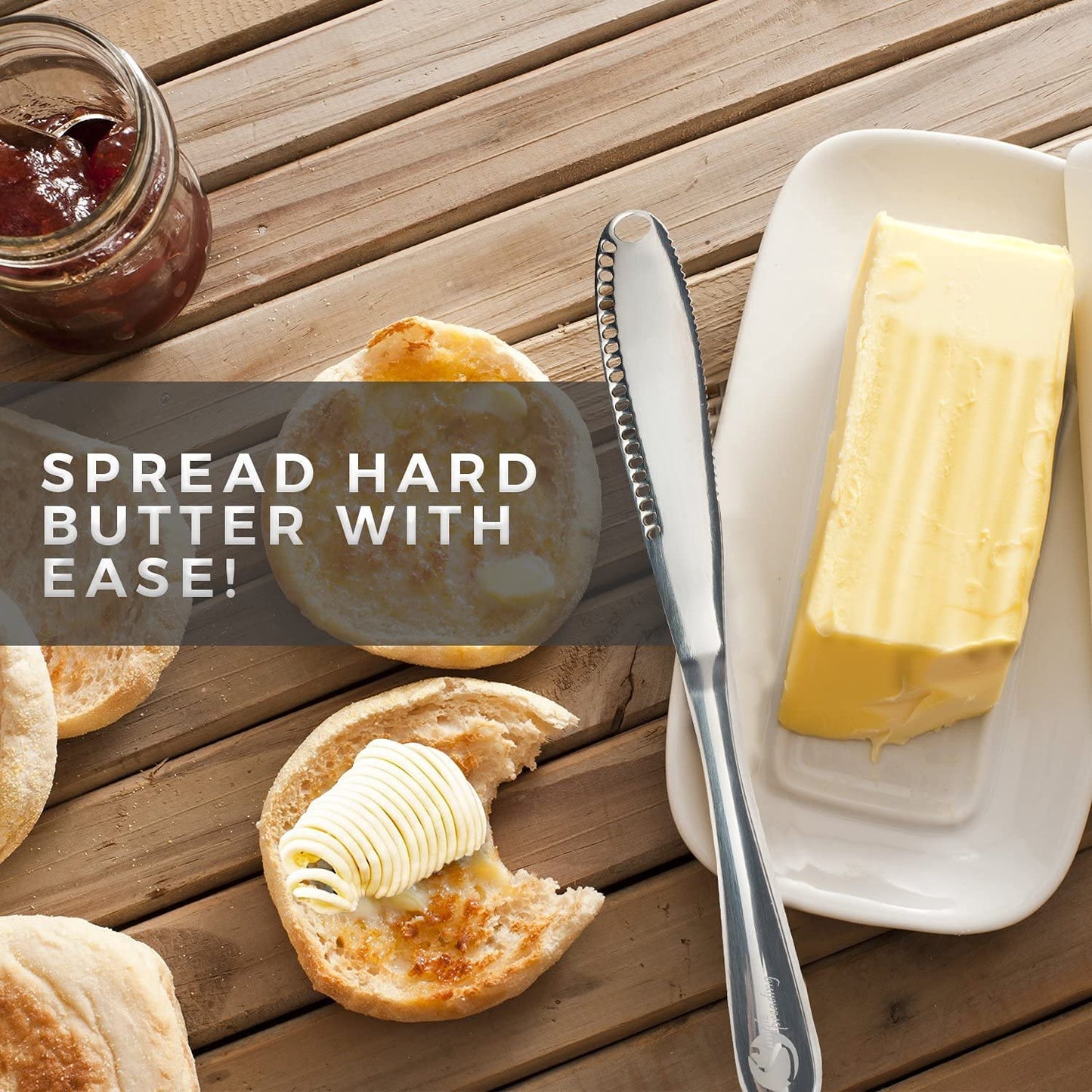 Simple preading Stainless Steel Butter Spreader knife, Butter Knife - 3 in 1 Kitchen Gadgets (4)