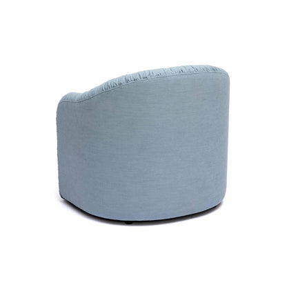 Tov Furniture Pamela Faded Blue Recycled Fabric Tassel Lounge Chair