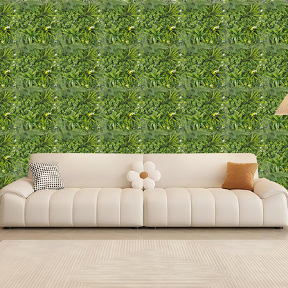 COARBOR 16 Packs 20" x 20" Artificial Boxwood 3D Panels Faux Ivy Fence Privacy Topiary Hedge Plant Fence Grass Wall Panels Backdrop for Balcony Patio Outdoor Indoor, White Yellow Flower