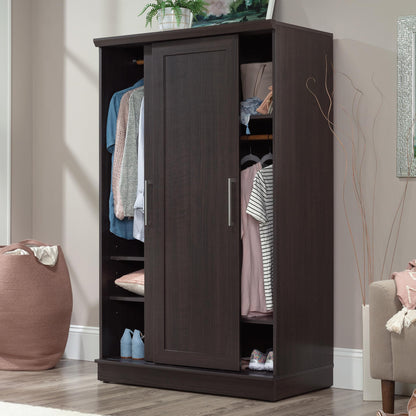 Sauder Homeplus Wardrobe Cabinet with Sliding Doors, Dakota Oak Finish