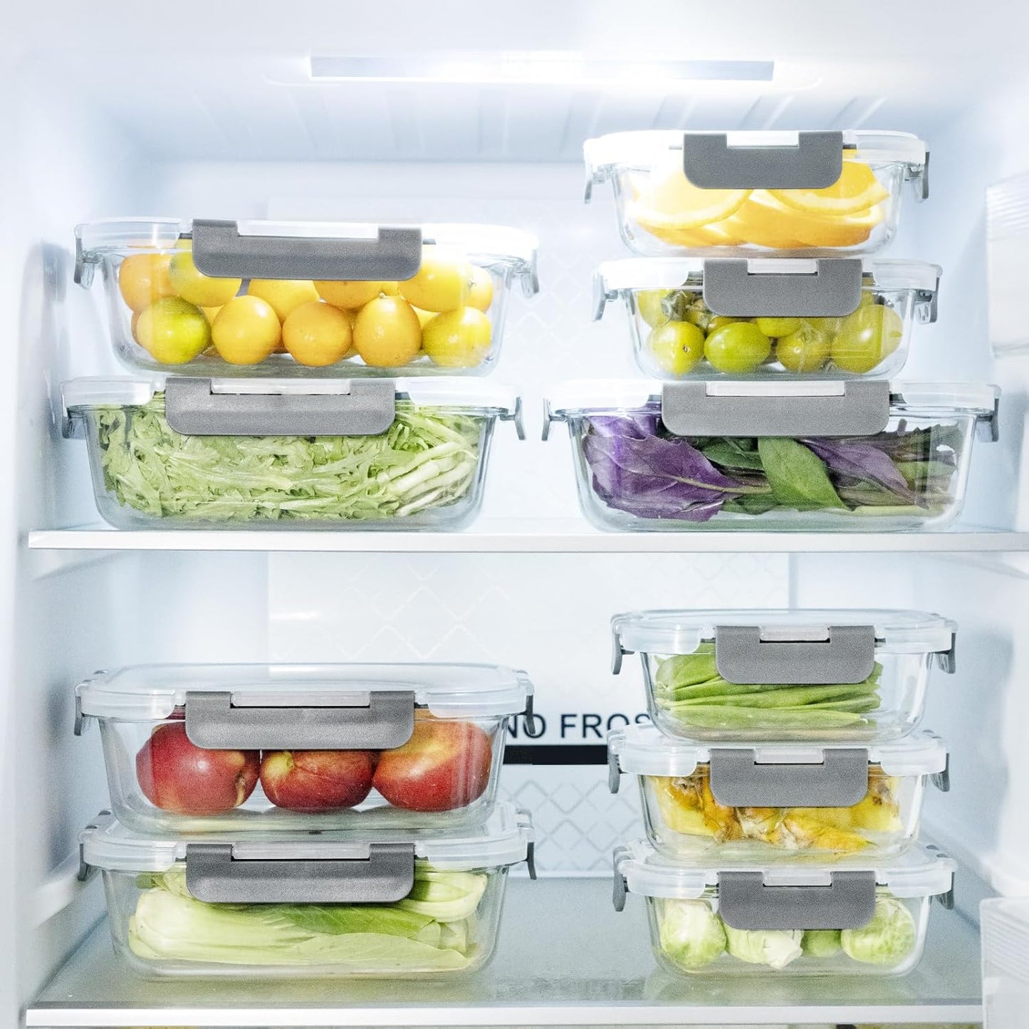 Glass Food Storage Containers with Lids, 20 Pieces Airtight Glass Meal Prep Container Set, Leakproof BPA Free Lunch