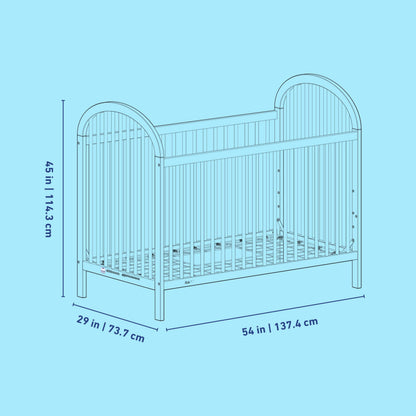 Graco Olivia 3-in-1 Convertible Crib – GREENGUARD Gold Certified, 100% Solid Wood, Fits Standard Baby Crib Mattress, Converts to Toddler Bed and Daybed, 4 Adjustable Mattress Heights (Hazelnut)