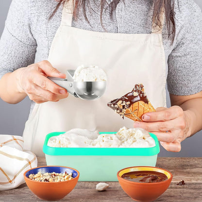 KisSealed 4 Pack Tubs,1.5 Ice Cream Containers,Reusable Homemade Ice Cream Qt Storage Freezer Ice Cream Container