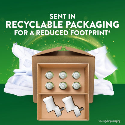 Air Wick Scented Oil Starter Kit - 2 Warmers + 6 Fresh Linen Refills | Eco-Friendly Air Freshener