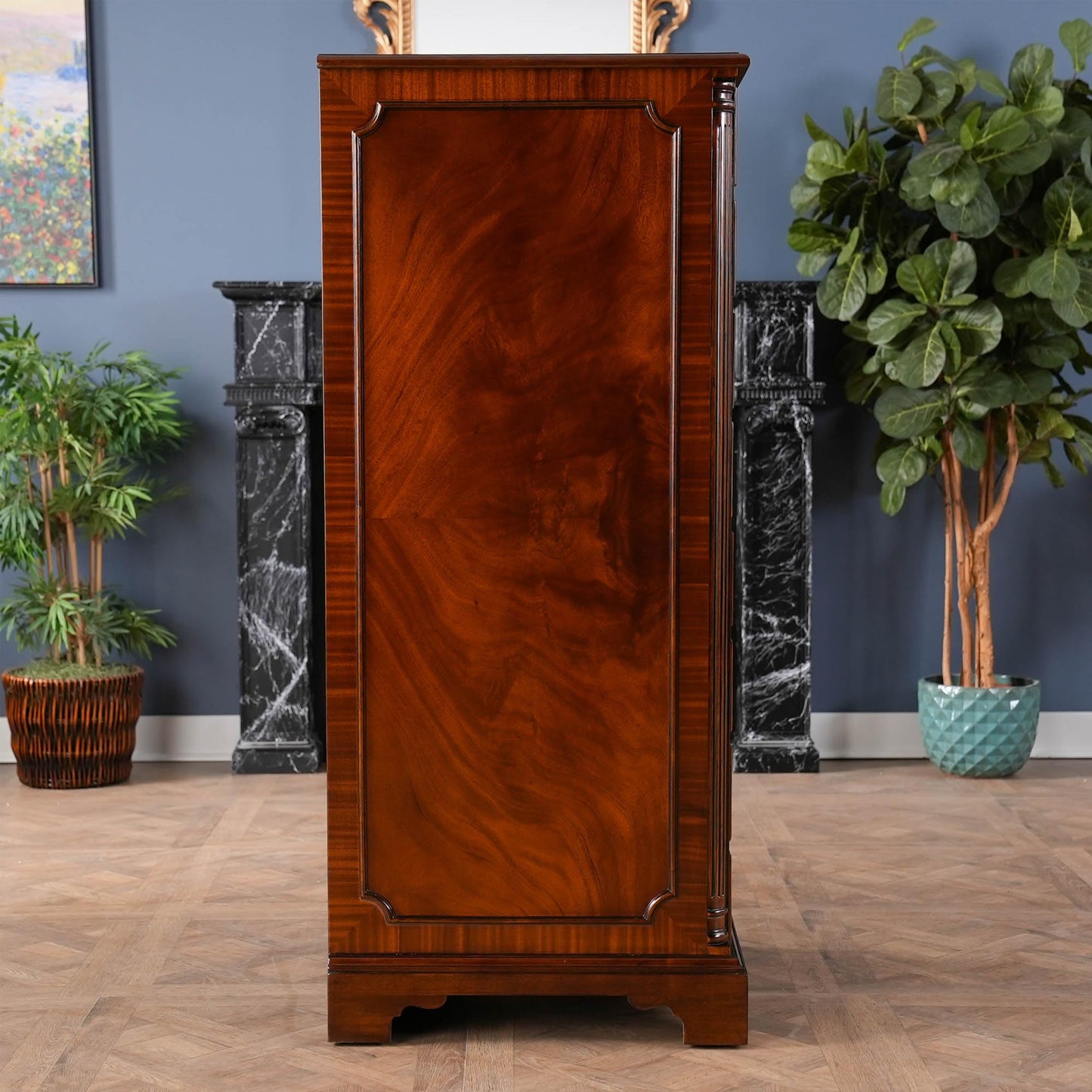 Niagara Furniture Tall Office File Cabinet Made from Mahogany Wood NOF078