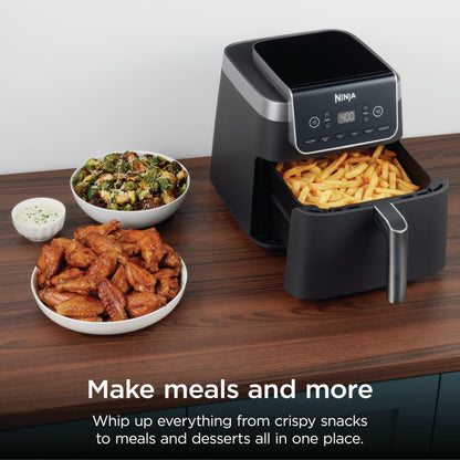 Ninja XL Air Fryer with MaxCrisp | 6.5 QT Capacity | 6-in-1 Max Crisp, Air Fry, Roast, Bake, Reheat & Dehydrate | 450°F Temp | 1750 Watts | Nonstick Basket, Crisper Plate & Recipe Guide | Grey | AF181