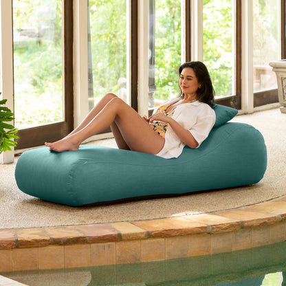 Jaxx Arlo Outdoor Bean Bag Sun Lounger - Pool and Patio Chaise Recliner, Breeze