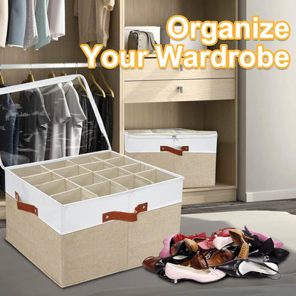 Closet,Stackable Shoe Storage Organizer for Shoe Storage Box for Entryway,Cube Storage Cabinet,Organizador De