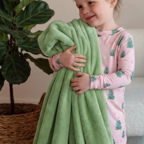 Bedsure GentleSoft Green Fleece Blanket - Luxuriously Soft Lightweight Plush Queen Size, Emerald 90x90 Inches