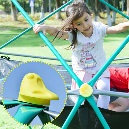 Merax 12FT Climbing Dome with Hammock, Outdoor Geometric Dome Climber Play Center for Kids 3-10 Supporting 1000 lbs, Easy Assembly Jungle Gym
