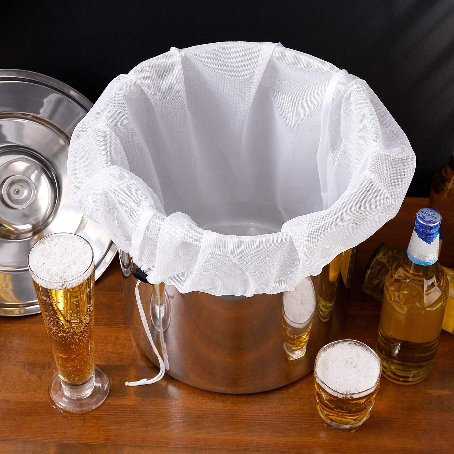 Brew Bags Reusable 3 Pack, Extra Large 26"x22" Fine Mesh Strainer Bag for Home Brewing Hops Grains Wine Beer Making Drawstring Straining Brew in a Bag