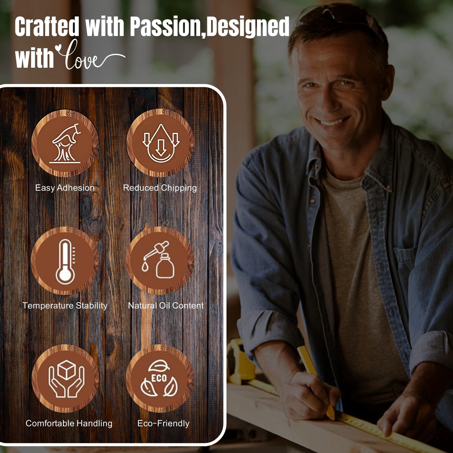 IECAP LLC Hardwood Desert Ironwood Scales, Exotic Wood Scales – Hardwood Lumber – Natural Wood for Woodworking, Woodturning, Carving - Diy Arts and Crafts – Turning Scales Kit - Size 10 x 5 x 1 Inches