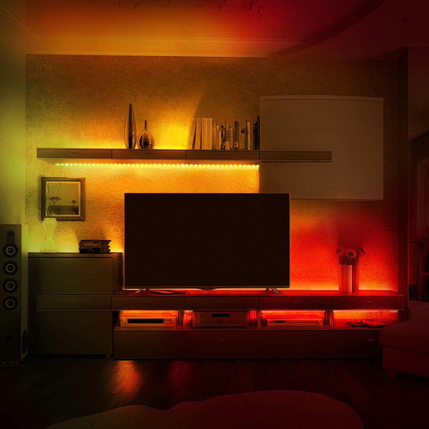 LED Strip Short Wi-Fi Multi-Color LED Light Strip Monster 6.5Ft, Smart App, Customizable Settings, Any Space, Voice-Control, Alexa, Google Assistant, Easy Installation