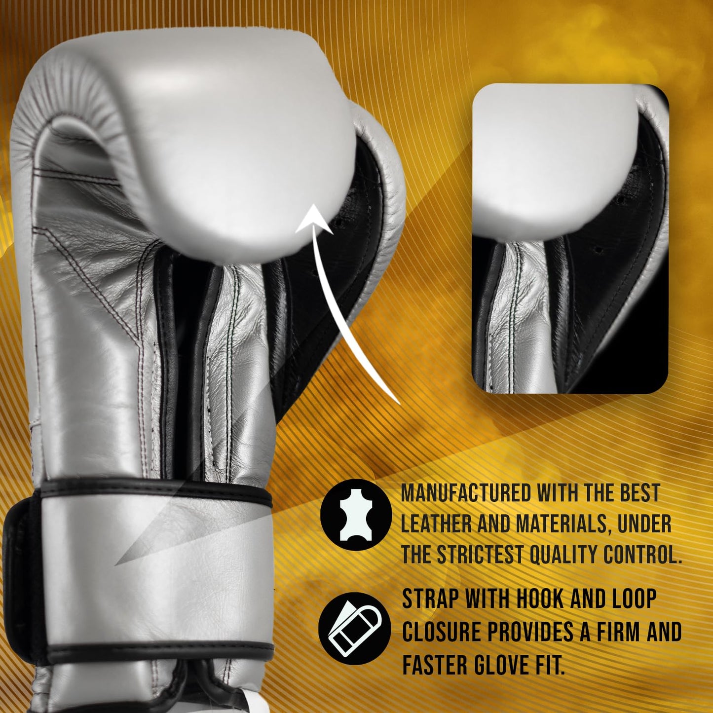 CLETO REYES Training Gloves with Leather Strap & Attached Thumb and Hook & Loop Closure, 14oz, Classic Red