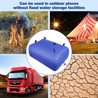 Water Storage Bladder Portable Heavy-Duty - 792.5Gal/3000L with Stainless Steel Fittings, Leak-Proof & Durable – Portable Tank for Emergency, Farming, Irrigation Use
