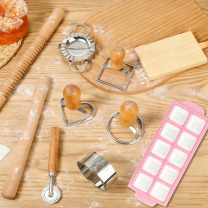 TREWAVE 15 Pcs Pasta Making Tools Set, Homemade Pasta Making Kit Includes Ravioli Maker Mold, Gnocchi Board, Pasta Drying Rack, Red Pastry Mat and Rolling Pin for Beginners & Home Chefs