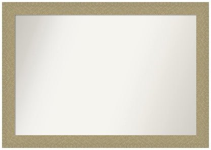 Amanti Art Gold Wall Mirror 28x40 Mosaic Gold Rectangle Bathroom Mirror for Wall Decor Living Room, Large Casual Frame, Hangs Horizonally and Vertically, Bathroom Decor, Non-Beveled Edge