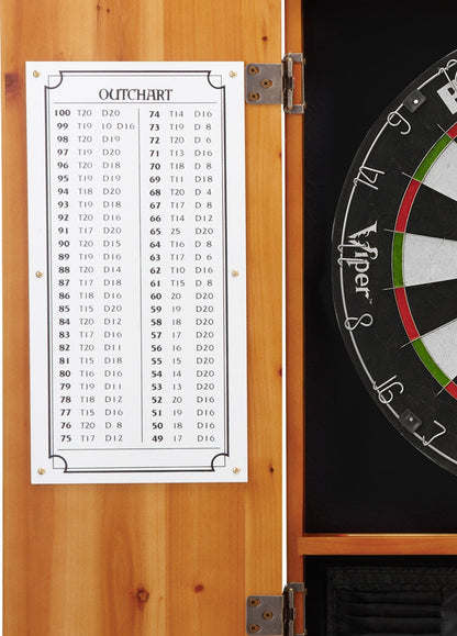 Viper Metropolitan Solid Wood Cabinet & Sisal/Bristle Dartboard Play-Ready Bundle