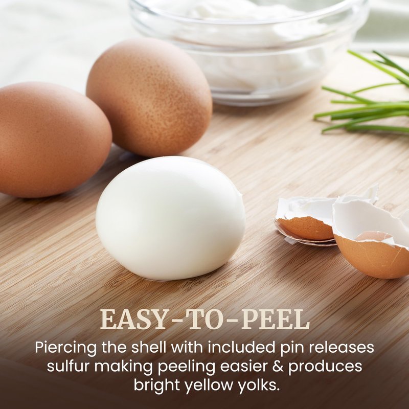 Elite Gourmet EGC855SS Easy Egg Cooker, 7-Egg Capacity, Soft, Medium, Hard-Boiled, Omelets, Poached Eggs, Plays Melody when Done, Auto Shut-Off, Measuring Cup, Stainless Steel