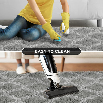 Shag Area Rug 5x7 Feet, Extra Soft High Pile Indoor Carpet for Living Room, Bedroom, Kids Room Decor