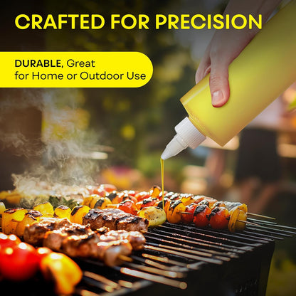 16 OZ 4 PACK BRIGHTFROM Condiment Squeeze Bottles, Empty Squirt Bottle with Twist Top Cap, Leak Proof - Great