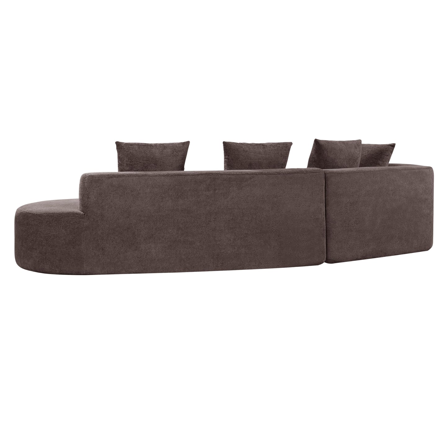 Christopher Knight Home Randa Upholstered Modern Sofa Couch, Boneless Cloud Sofa, Fully Assembled Long Sofa Chaise Lounge, Large Upholstered Couch, Brown