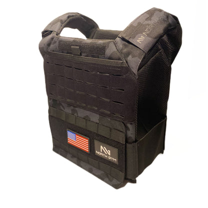Northgym Adjustable Weighted Vest/Incl. Two 3D Weight Plates in 14lbs / 20lbs/ 30lbs/ 42.5lbs - Optimized Weight Distribution and with Curved Plates for Running, Functional Training and Working Out