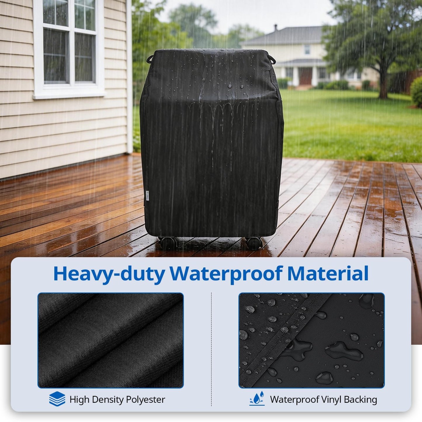 SunPatio 2 Burner Gas Grill Cover 32 inch, Heavy Duty Waterproof Small BBQ Grilling Cover, Compatible for Weber Char-Broil Nexgrill and More Grills with Collapsed Side Tables, All Weather Protection