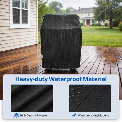 SunPatio 2 Burner Gas Grill Cover 32 inch, Heavy Duty Waterproof Small BBQ Grilling Cover, Compatible for Weber Char-Broil Nexgrill and More Grills with Collapsed Side Tables, All Weather Protection